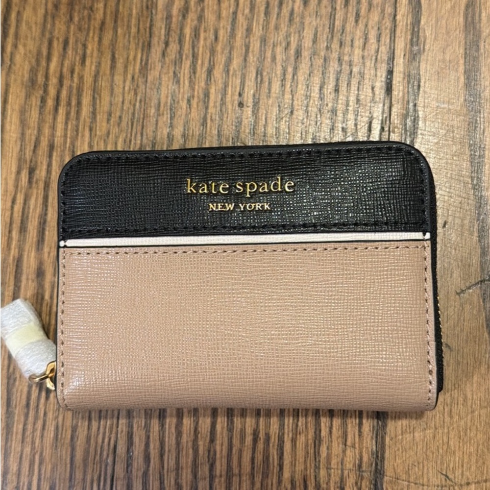 Kate Spade Black and Tan Women's Wallet